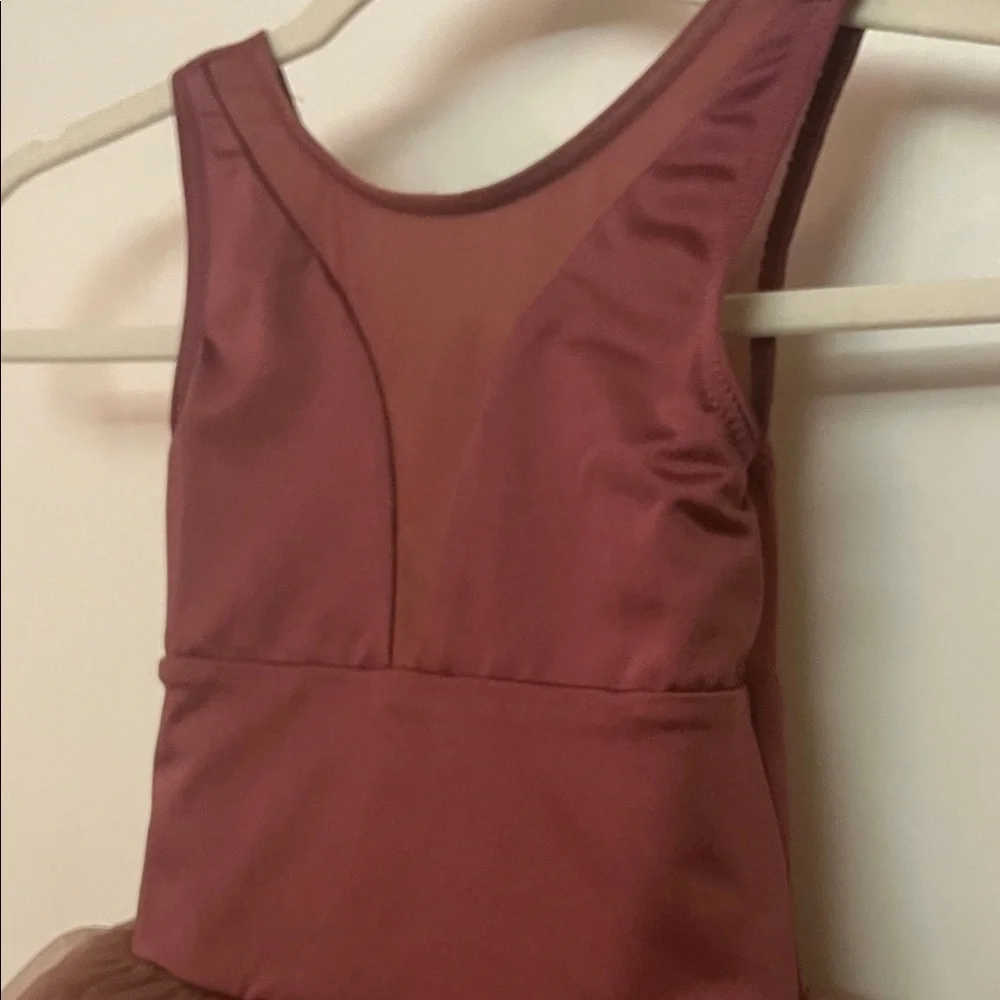 Weissman Burgundy long tutu Dance Costume Childs size small